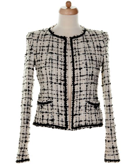 black and white chanel jacket|chanel tweed jacket cost.